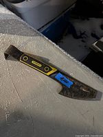 Overall view of Stanley Fubar pry bar showing both pry and chisel ends plus branding