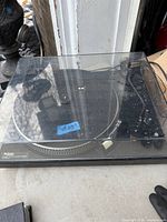 Full turntable with dust cover closed