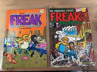 Front covers of both comic books