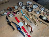 All 21 wristwatches laid out for overview