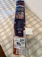 Front view of sealed Valley Forge American Collection United States Flag Set package
