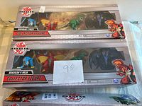 Two sealed Bakugan 4-Pack Collector Figure boxes front view