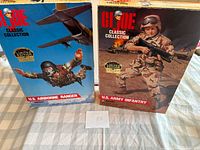 Front view of two boxed GI Joe Classic Collection figures