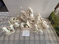 Group shot of all nine Snowbabies figurines