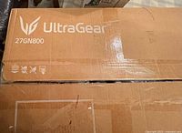 Box top showing LG UltraGear branding and model 27GN800