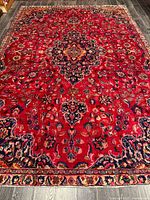 Full view of entire rug showing size and pattern