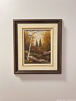 Front view of framed oil painting