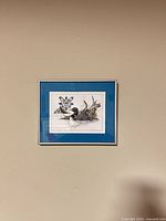 Framed print centred on wall