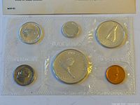 Front view of sealed six-coin Centennial set