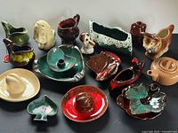 Group shot of all 15 McMaster Pottery pieces