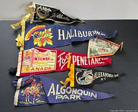 All seven pennants laid out for overview