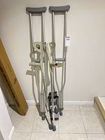 Full lot: underarm crutches, forearm crutches, walking sticks, Aircast boot