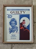 Framed sheet music cover full view