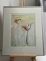 full view of framed signed watercolour painting