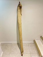 Canvas pouch hanging vertically