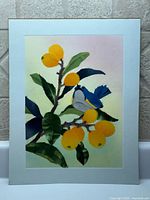 Full view of matted collage artwork