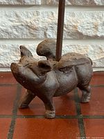 Left front angle of flying pig figure