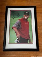 Full framed poster on floor showing entire item