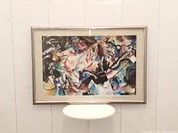 Full view of framed Kandinsky print