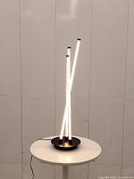 Lamp illuminated showing three LED bars lit