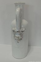 Rear view of vase highlighting crackle glaze surface and no damage