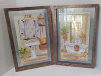 Front view of both framed prints