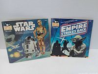Front covers of Star Wars and The Empire Strikes Back book & record sets