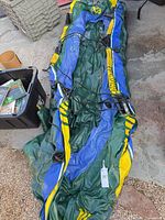 Full view of deflated Intex Seahawk 500 boat