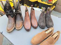 Group shot of all five pairs on table