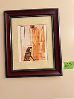 Full view of framed picture on wall