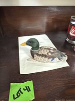 Mini mallard drake figurine with LOA booklet