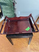 Serving tray top view on table