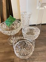 all five crystal pieces grouped together