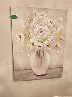 Front view of the floral painting showing full artwork