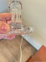 close-up of base and Waterford cutting details