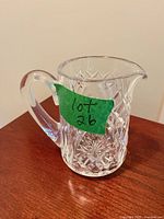 Front angled view of Waterford crystal pitcher