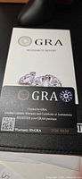 GRA moissanite report card front