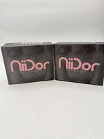 Front view showing two Niidor bra boxes
