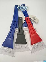 All five compact ice scrapers fan-displayed