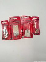 All four Bulldog picture hanging hardware packs front view