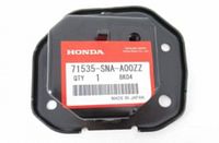 Front view of Honda bracket showing factory label with part number