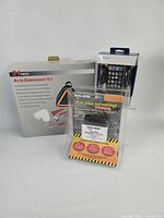 All three boxed items front view