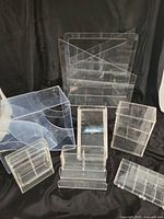 group shot of all clear acrylic organizers