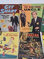 Top six comics including Get Smart and Tarzan covers