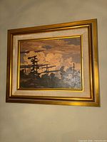 Front view of framed textured remake artwork showing full composition and frame