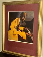 Full view of framed signed BUA print