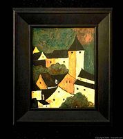 Full view of framed painting