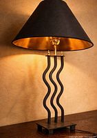 Full view of lamp showing shade and base