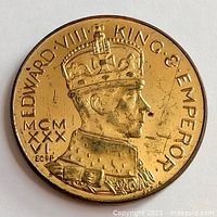 Obverse showing crowned bust of King Edward VIII and legend