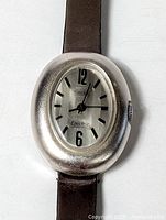Close view of Timex Electric wristwatch face and case